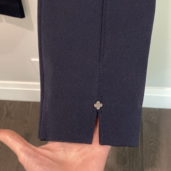 Pink Tarten Blue Scuba Ponte Straight Leg Pant - Picture 11 of 14